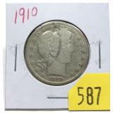 1910 Barber half dollar