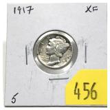 1917 Mercury dime