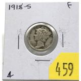 1918-S Mercury dime