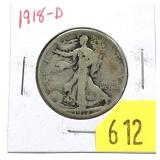 1918-D Walking Liberty half dollar