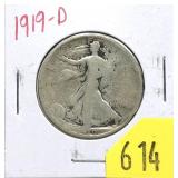 1919-D Walking Liberty half dollar