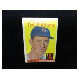 Ted Williams 1958 Topps #1, crease top right
