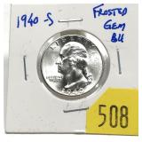 1940-S Washington quarter, BU