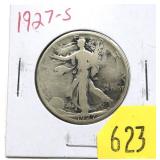 1927-S Walking Liberty half dollar