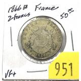 1866 France 2 francs