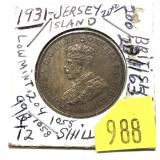 1931 Jersey Island 1/5 shilling