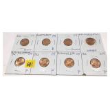 Lot, 8 BU Lincoln cents