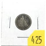 1874 Seated Liberty dime