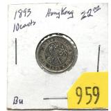 1893 Hong Kong 10-cents