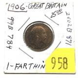 1906 British farthing