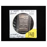 .999 Silver bar -Johnson Matthey- 5 grams