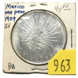 1909 Mexico 1 peso
