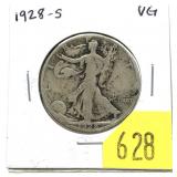 1928-S Walking Liberty half dollar