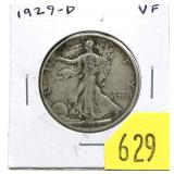1929-D Walking Liberty half dollar