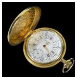 Bucherer Swiss hunter case pocket watch in
