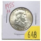 1955 Franklin half dollar