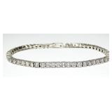 Sterling silver 7" CZ tennis bracelet