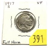 1917-S Buffalo nickel