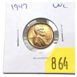 1947 Lincoln cent, Unc.