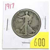 1917 Walking Liberty half dollar