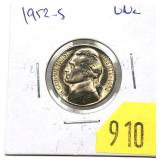 1952-S Jefferson nickel, Unc.