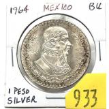 1964 Mexico 1 peso