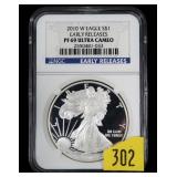 2010-W $1 American Silver Eagle NGC slab certified