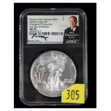 2020-S $1 American Silver Eagle NGC slab certified