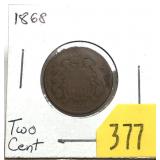 1868 2-cent piece
