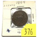 1864 2-cent piece