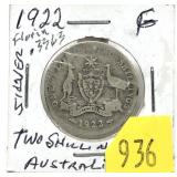 1922 Australia 2 shillings