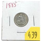 1885 Seated Liberty dime