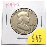 1949-S Franklin half dollar