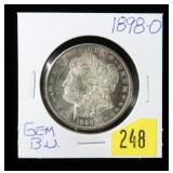 1898-O Morgan dollar, gem BU