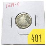 1839-O Seated Liberty dime