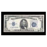 $ 5 silver certificate series of 1934 D
