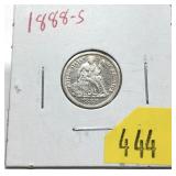 1888-S Seated Liberty dime