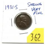 1931-S Lincoln cent