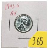 1943-S Lincoln cent