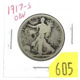 1917-S Obverse Walking Liberty half dollar