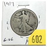 1917 Walking Liberty half dollar