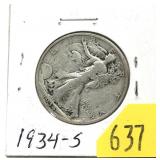 1934-S Walking Liberty half dollar