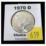 1970-D Kennedy half dollar
