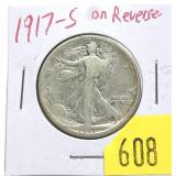 1917-S Walking Liberty half dollar