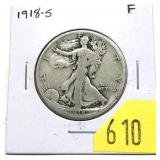 1918-S Walking Liberty half dollar