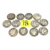 x12- Dimes, 90% silver, -x12 dimes, Sold by the