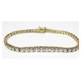 Sterling silver gold vermeil graduated CZ tennis