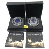 x2- 2021 Space Shuttle Titanium medal -x2