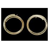 14K Yellow gold spiral hoop earrings