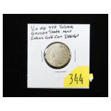 .999 Silver - $2 1/2 Golden State Indian Head -